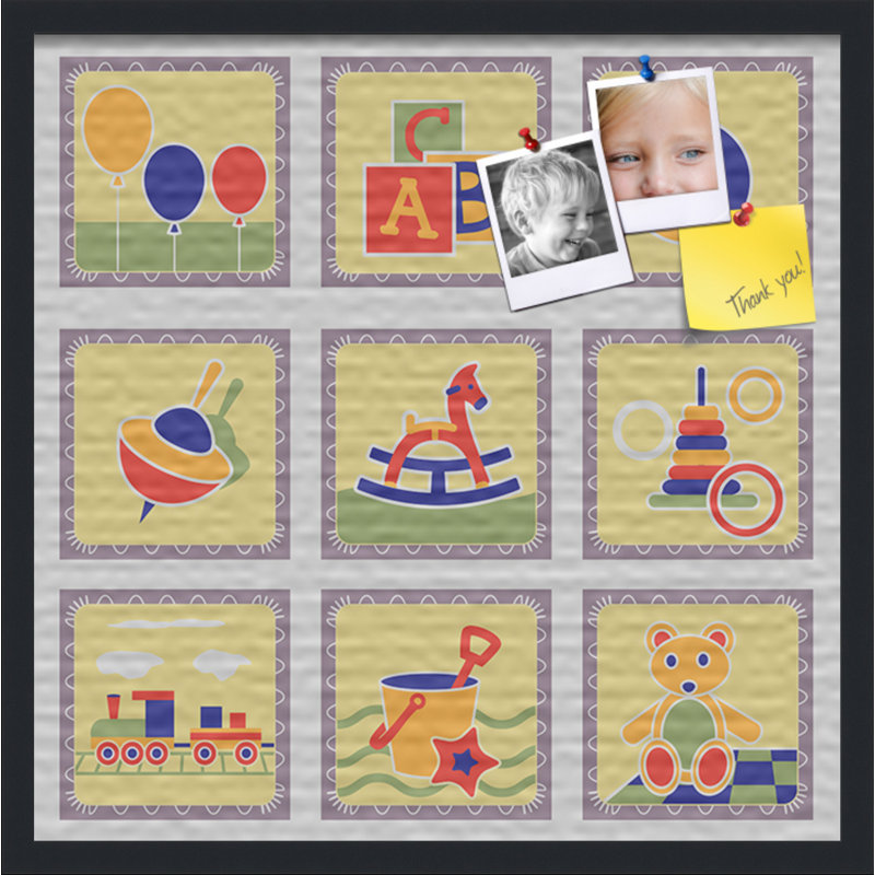 ArtToFrames No Vinyl Wall Wood Bulletin Board, 16" x 16"