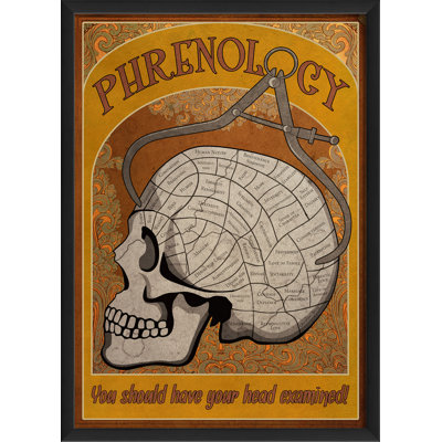 Affiche rétro encadré à affiche phrenology