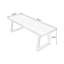 Bureau rectangulaire en bois massif brun noisette-44438173