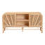 Armoire de rangement bohémienne en rotin naturel à 2 portes