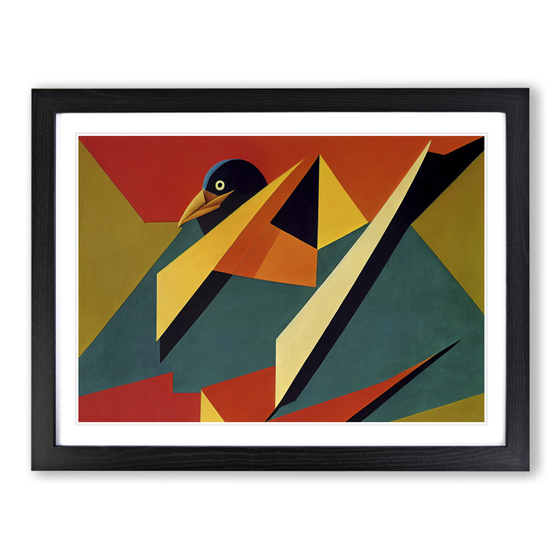 Abstract Eagle Bird Vol.3 - Framed Print, Black, 46cm H x 64cm W x 2cm D