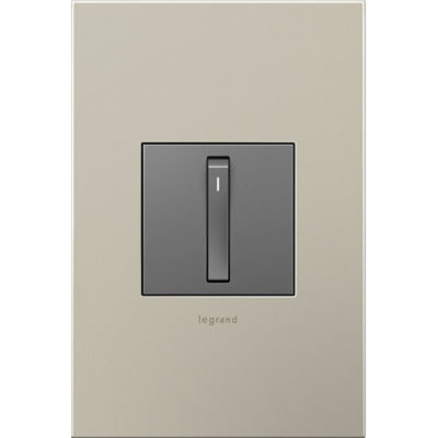 Legrand Adorne, interrupteur à bascule 3 voies et unipolaire, magnésium, ASWR1532M4