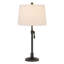 Lampe de table 26 po argent antique