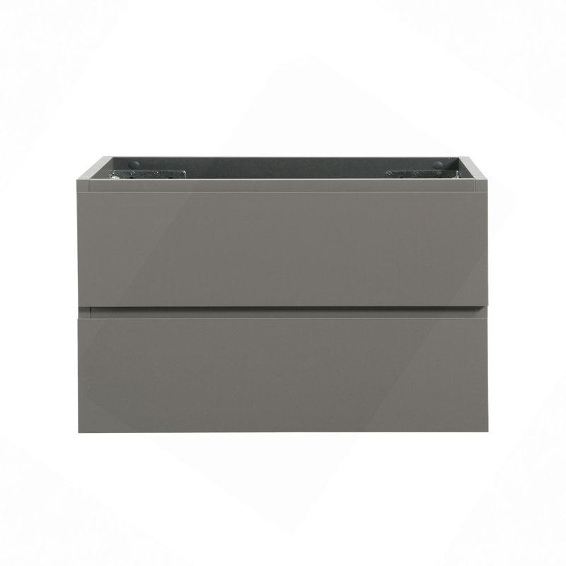 Armoire murale sans lavabo, avec deux tiroirs, pré-assemblée, Gris