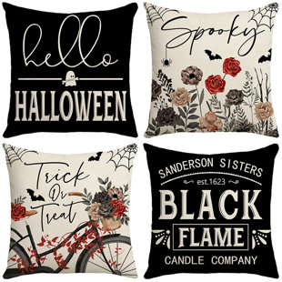 Halloween Pillow Covers 18X18inch Set Of 4