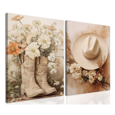 2 Piece Wrapped Canvas Wall Art