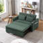 Canapé-lit vert polyvalent avec ports USB, confort de salon moderne