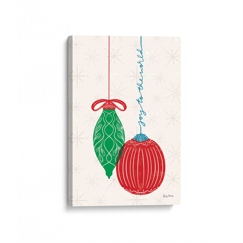 «Elegant Holiday Ornaments II», reproduction sur toile roulée, H 48 po x l 32 po x P 1,25 po, Toile tendue