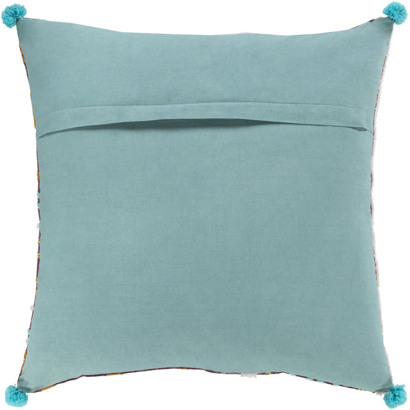 Coussin en coton Kiko, 18 po x 18 po, Duvet