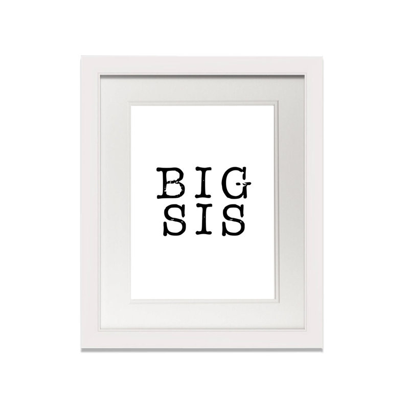 Big Sis, art encadré, H 20 po x l 16 po x P 1 po