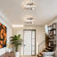 2-Light 27cm Unique/Statement Geometric LED Semi Flush Mount