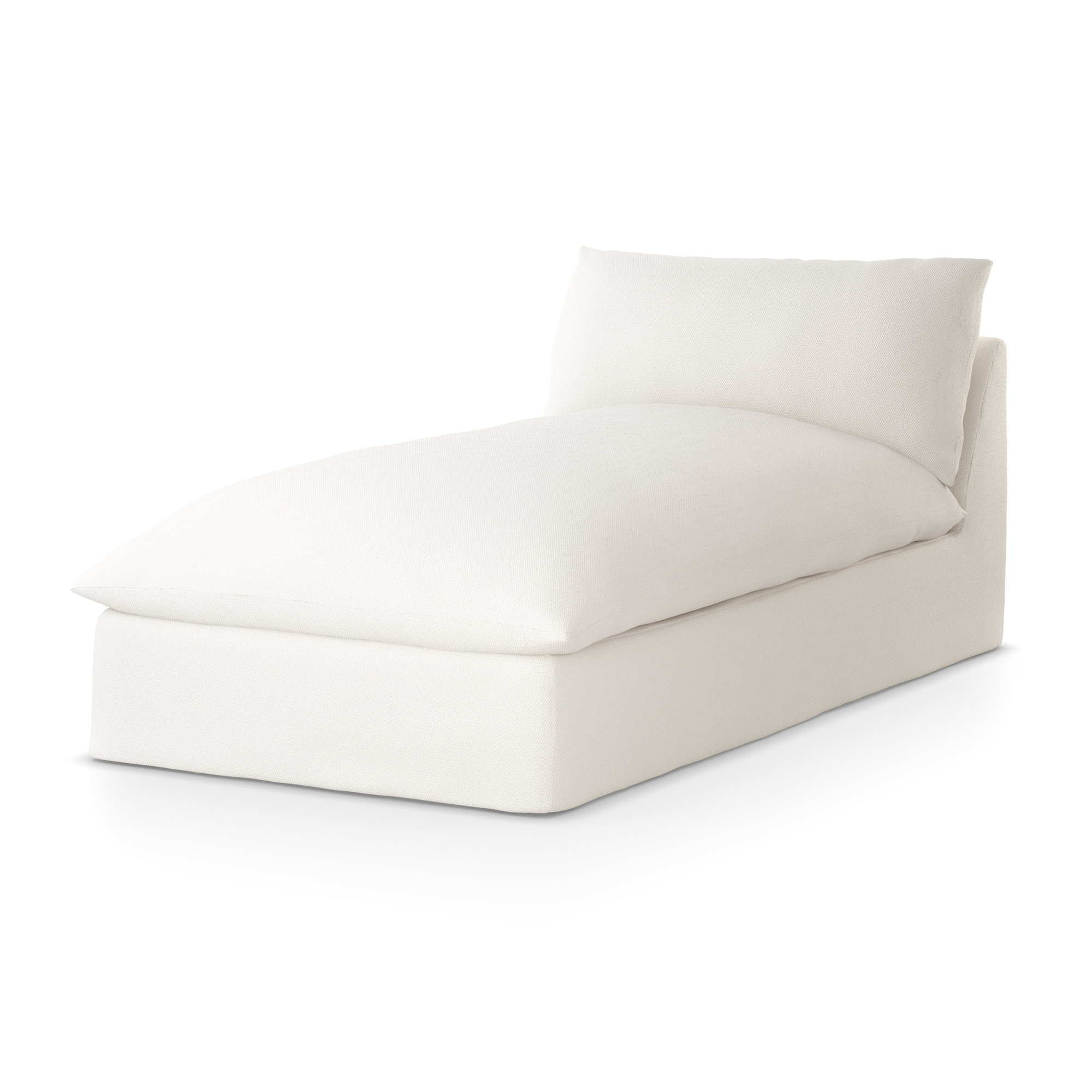 Argent 37'' Outdoor Chaise Lounge, White Performance