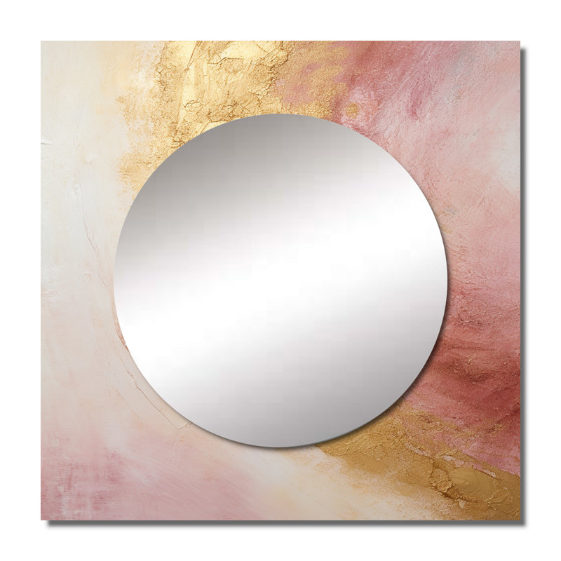 Rockville - miroir de désert doré rose, 23 po x 23 po