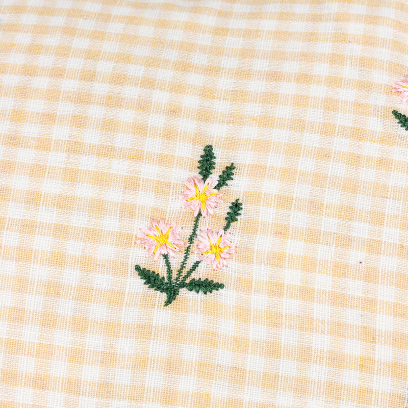 Les Petite Fleurs Floral Beige Rectangular Cushion, Feather