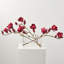 Burgundy Red Blooming Magnolia Branches in Modern Oval Pocket Vase Everyday Fall Water Illusion Arrangement
