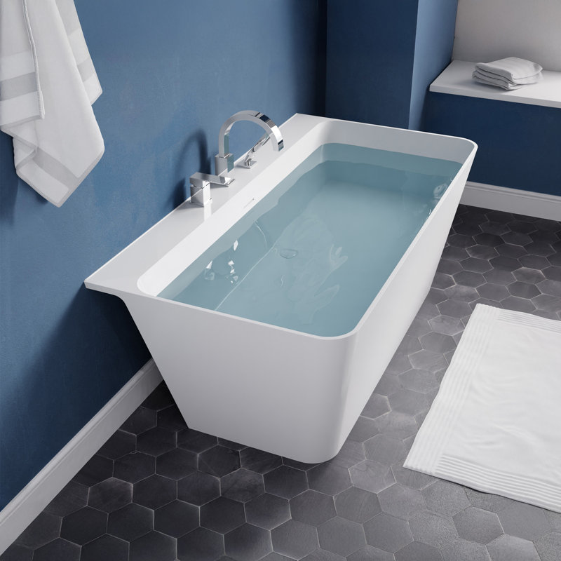 59'' x 30.31'' Freestanding Soaking Acrylic Bathtub
