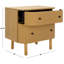 Table de chevet 2 tiroirs Himanshu-178334613