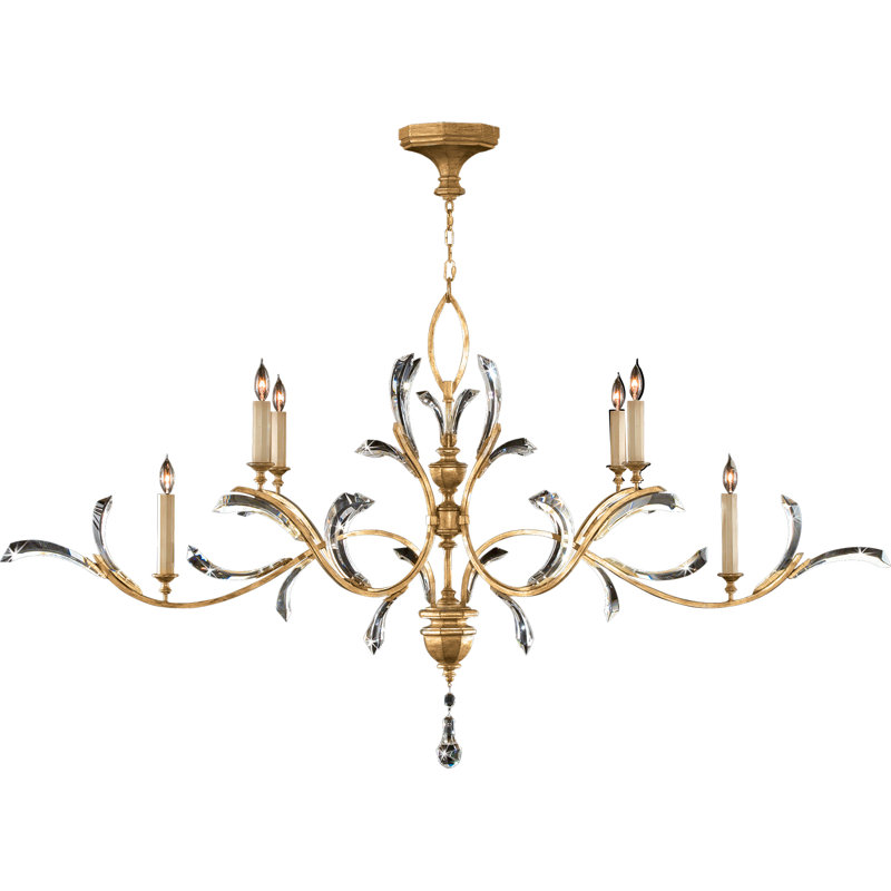Beveled Arcs 6 - Light Chandelier, Gold