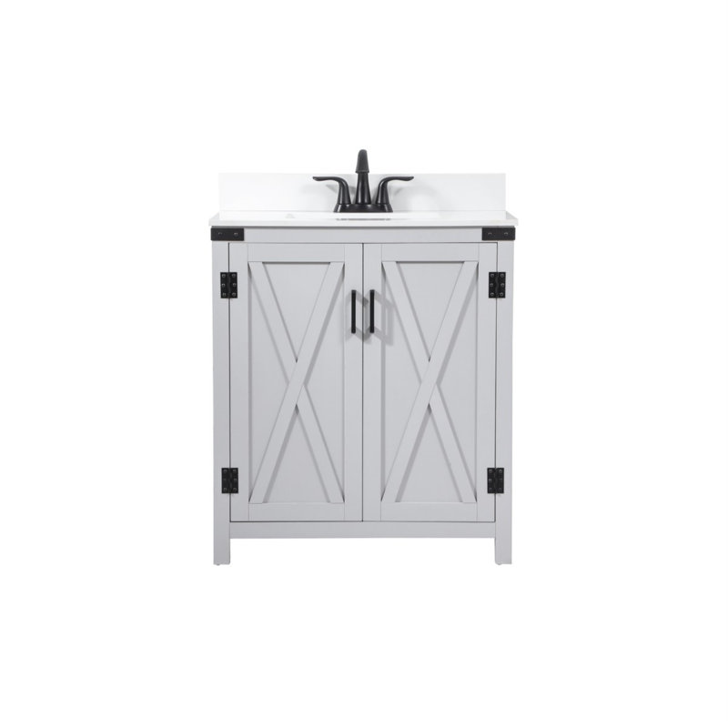 Ensemble de meuble-lavabo simple 30 po Slayton, Gris