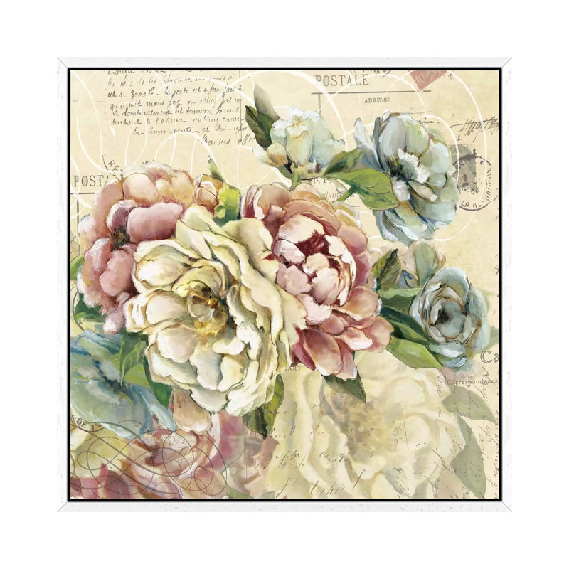 Scented Letter II by Carol Robinson - Print on Canvas, White Framed, 93.98 cm H x 93.98 cm W
