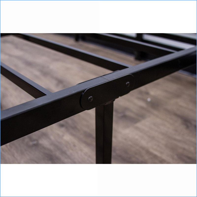Base de lit plateforme en acier noir pour grand lit - capacité de 2000 lb sans sommier