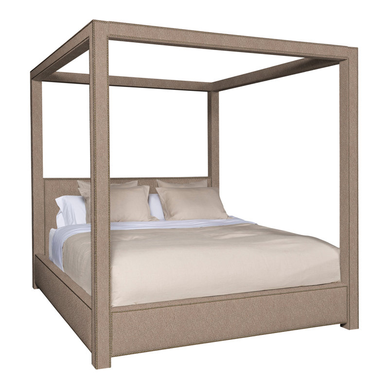 Eastwood By Thom Filicia Upholstered Canopy Bed, Nomad Sand, Yes, Queen