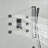 Wall Mounted Shower System with 6 Body Sprays and Handheld