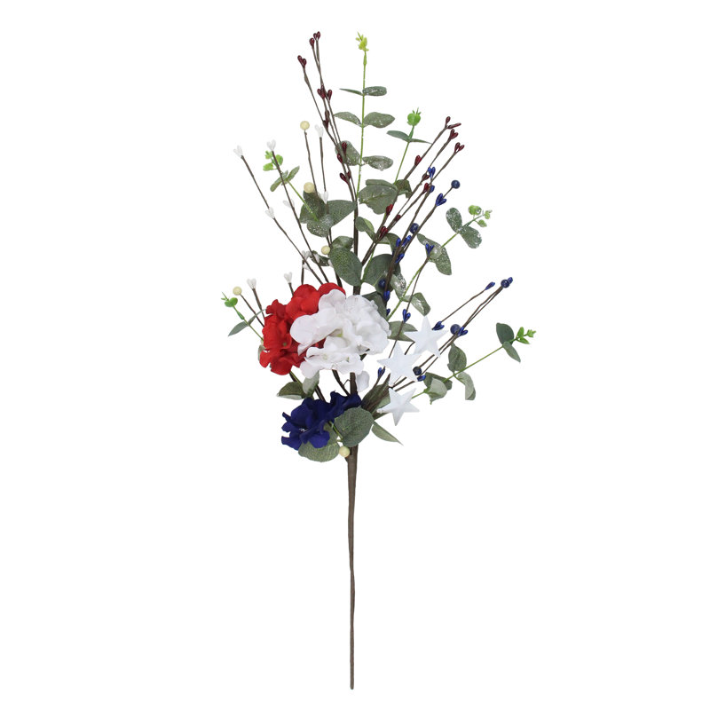 Jet d'hortensia patriotique rouge et blanc 27 "27 juillet