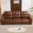 105” W Faux Leather Power Motion Sofa With Extending Seats, Convertible Table & Usb Charging-1760488030