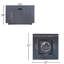 Foyer carré au propane, 50 000, fer, gris foncé, 33 po x 24 po, extérieur, sans assemblage gris fer extérieur l 33 po x H 24 po, requis