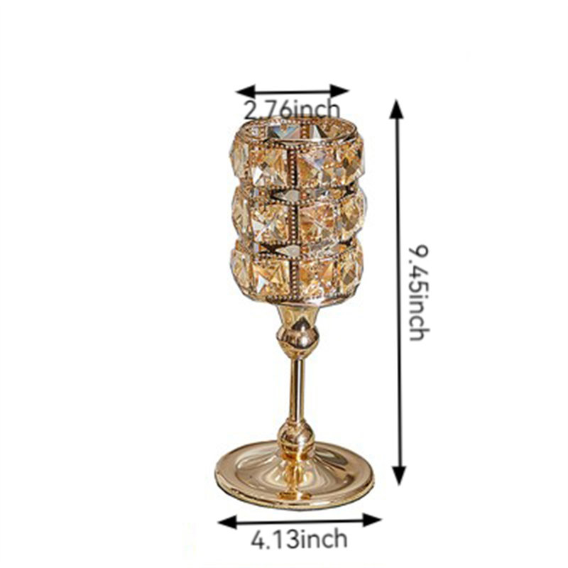 Chandelle de table en métal 9,45 po de hauteur