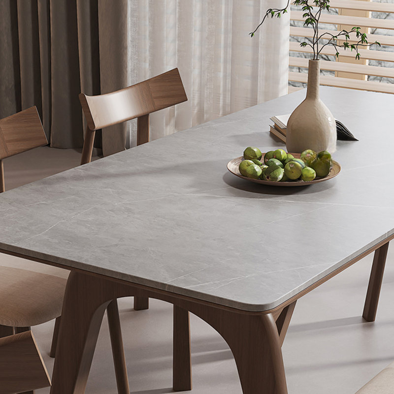 Small rectangular family dining table set, 29.52"H x 78.74"L x 35.43"W