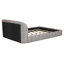 Grand lit plateforme tapissier avec tissu épais en polyester
