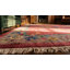 Chinese Art Deco Room Size Rectangle Antique 1920s Wool Knotted Coral Rug