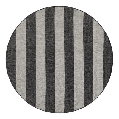 Tapis rayé gris anthracite / gris Hay Bale
