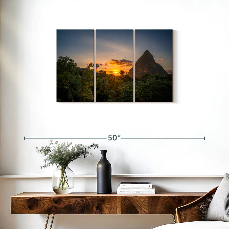 Rorry Pitons At Sunrise, 20" H x 33" W