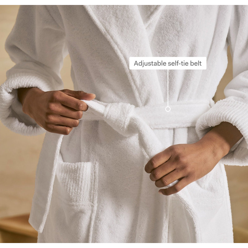 Turkish Ultra Plush Robe, L, White
