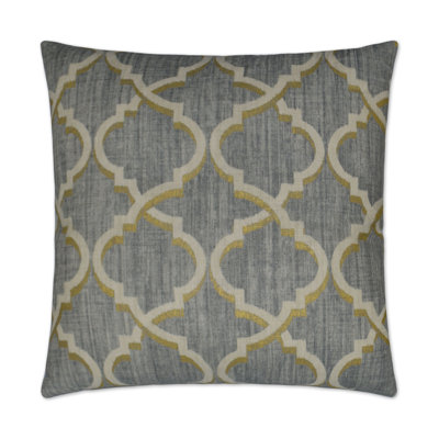 Lustrous Lattice Geometric Cotton Reversible Throw Pillow