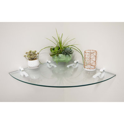 Daesean Glass Corner Shelf