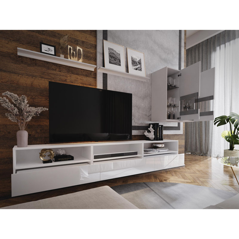 Jaheen TV Stand for TVs up to 70", White
