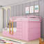 Lit superposé double au-dessus de double avec tiroirs de rangement intégrés et garde-robe, échelle-551251601