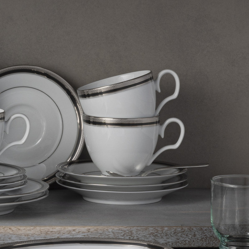 Noritake Austin Platinum Set of 4 Cups, 8 oz.