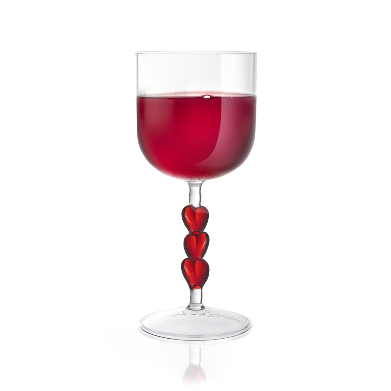 Ensemble de 2 verres à vin Red Heart