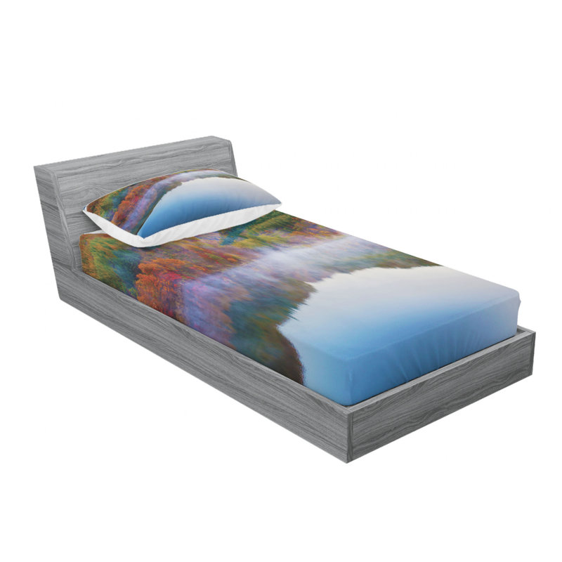 Microfiber Sheet Set, Twin Sheet Set with Fitted Sheet