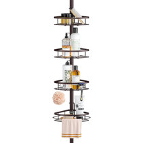 3-Tier Rust-Resistant Tension Pole Shower Caddy with Removable Baskets, 60  in. to 108 in., Oil-Rubbed Bronze 