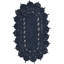 Tapis ovale en jute bleu marine tissé à la machine-101956688