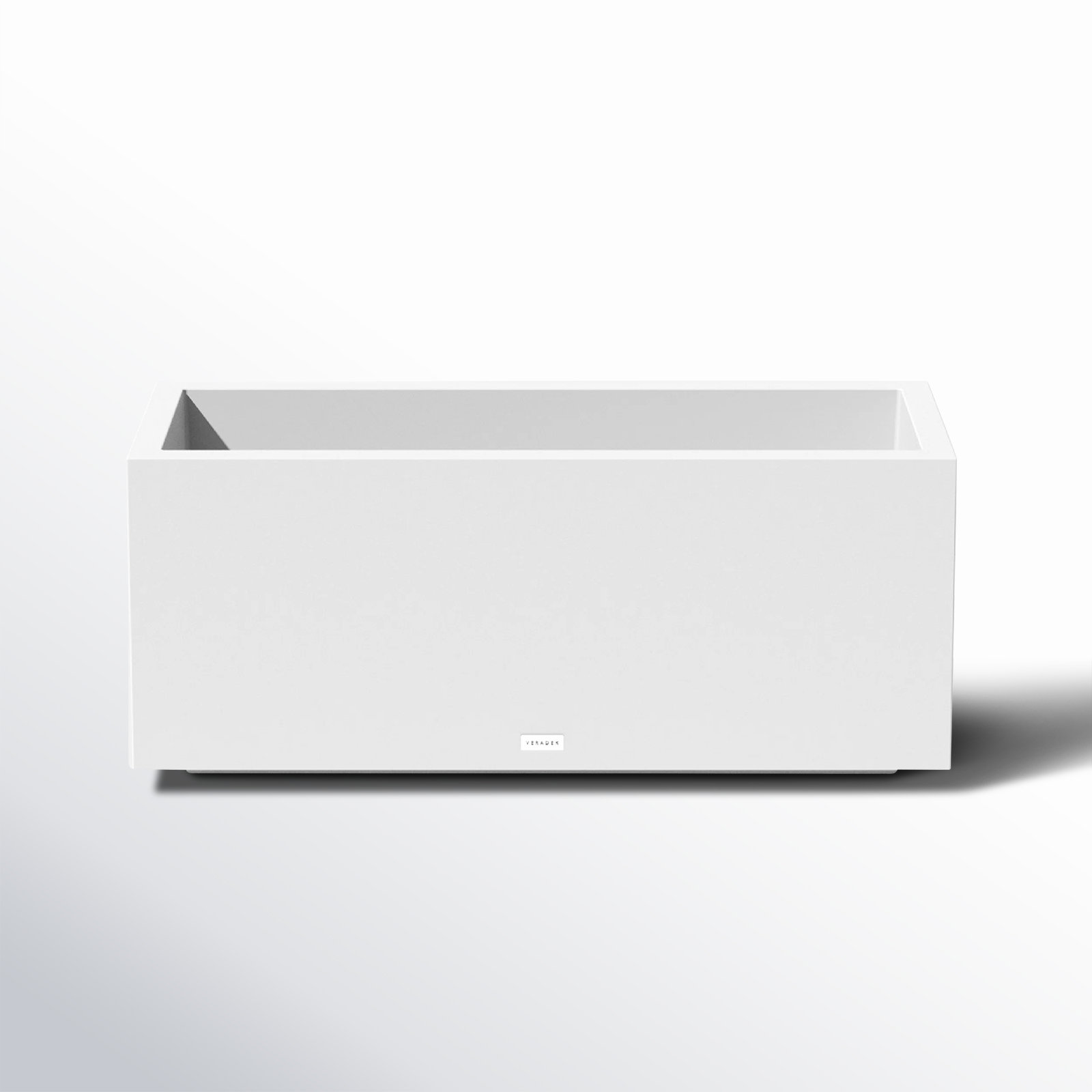 Block Series 38" Planter Box, 16” H x 38” W x 15” D, White