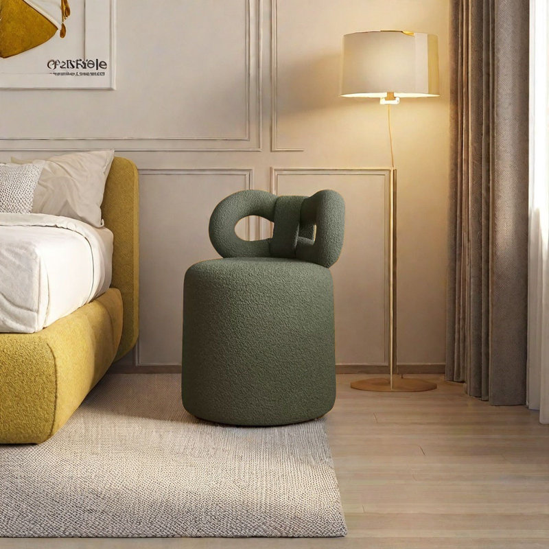 Tabouret de maquillage Bow, Vert