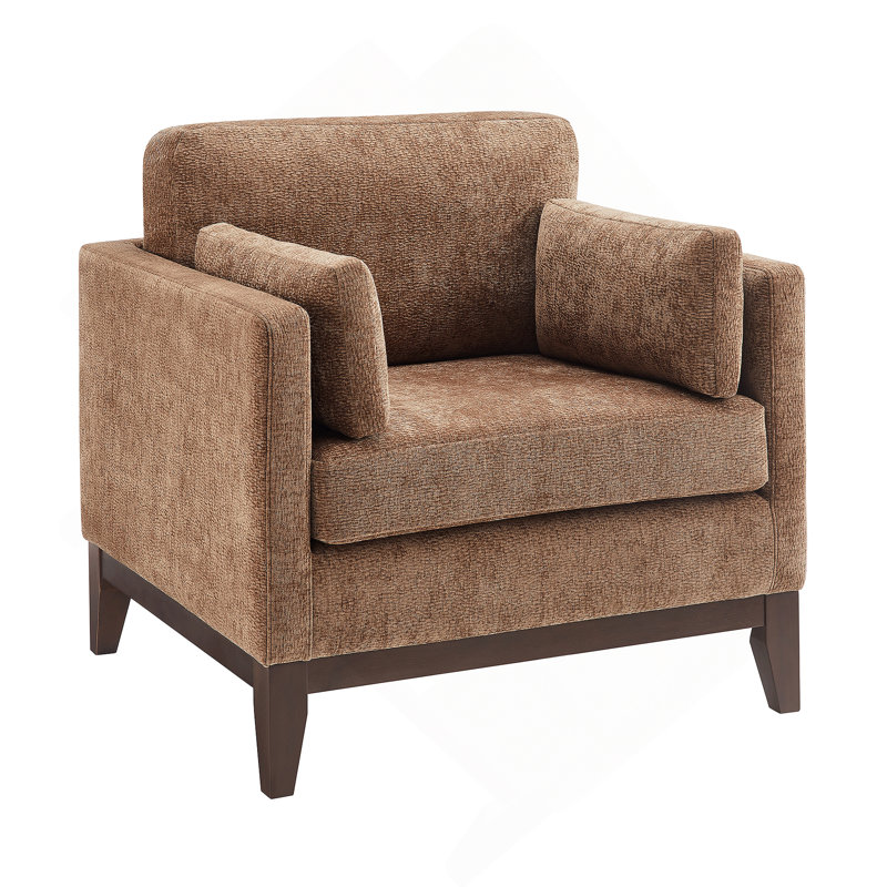 Chaise avec accoudoirs Chios, Brun