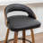 Modern Swivel Upholstered Counter Stool With 360° Swivel, Barrel Seat & Curved Backrest-120155854-120155852